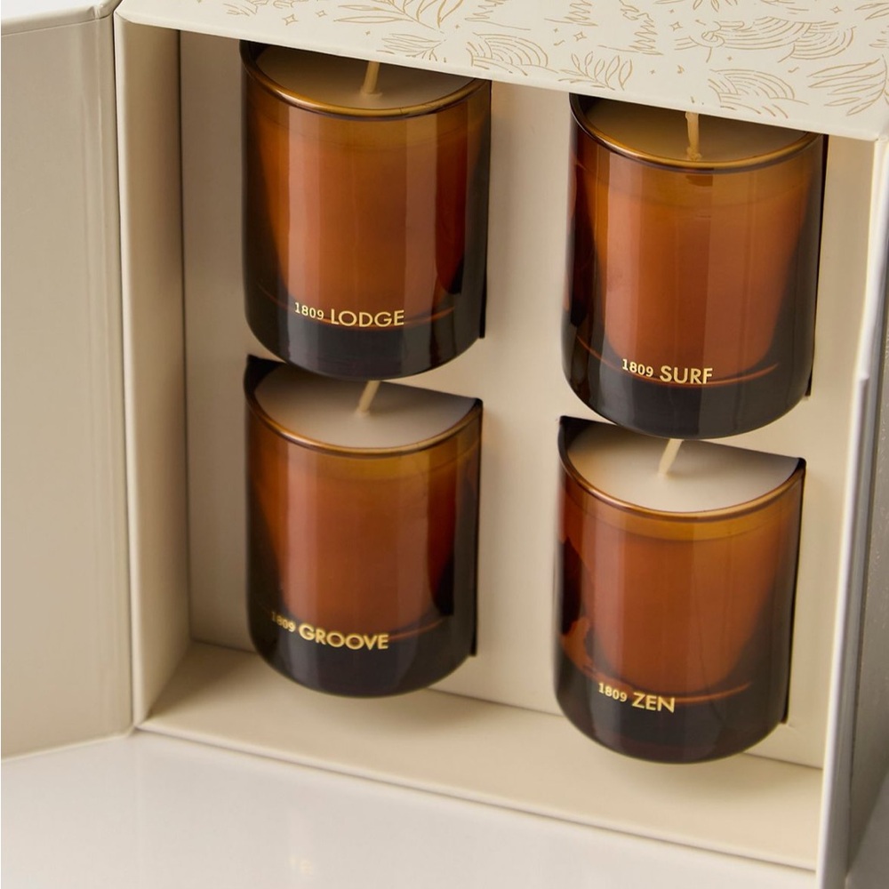 Free People Amber Glass Scented Votive Candle Set